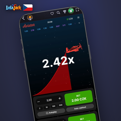 Přehled předchozích multiplikátorů a živý chat v Aviator na Lolajack Casino