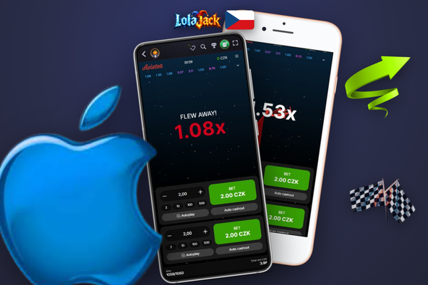 Graf rozptylu multiplikátorů ukazující varianci crash hry Aviator v Lolajack Casino