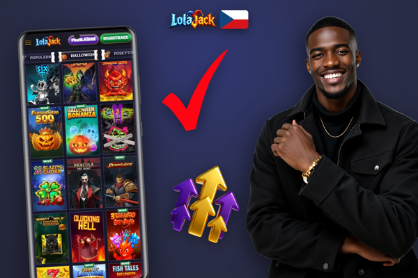 Lolajack Casino v mobilním prohlížeči – lobby se sloty přímo v ruce