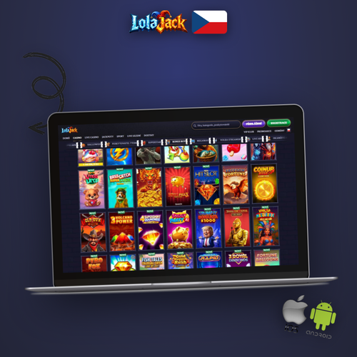 Lolajack Casino na PC – lobby na notebooku a monitoru bez instalace