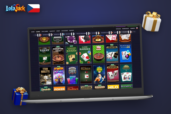 Lolajack Casino desktop verze v prohlížeči Chrome, Edge nebo Firefox