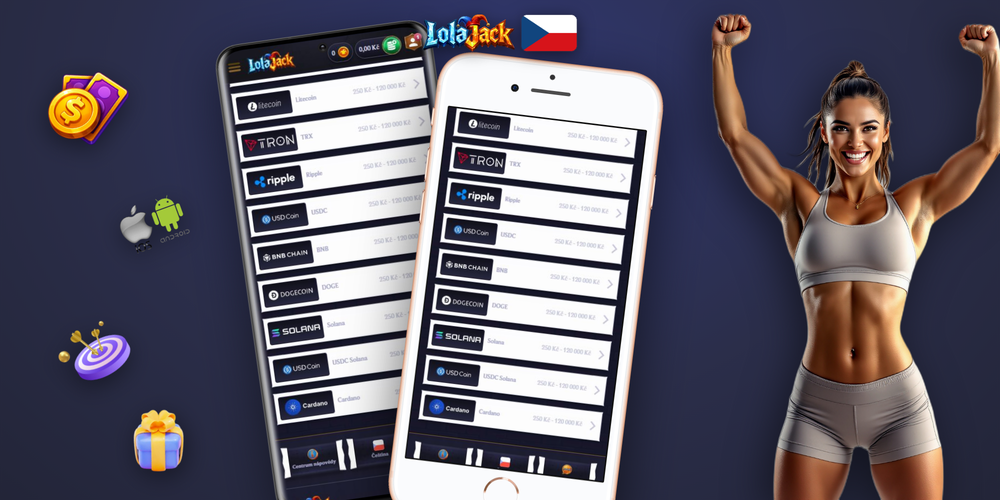 Ilustrovaný postup vkladu v Lolajack Casino ve třech krocích – přihlášení, pokladna a potvrzení